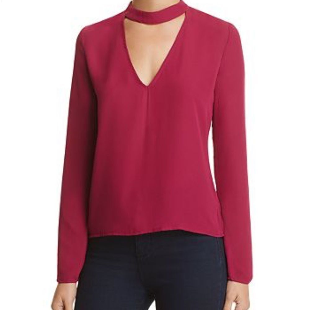 Olivaceous Long Sleeve Choker Top, Size: Small